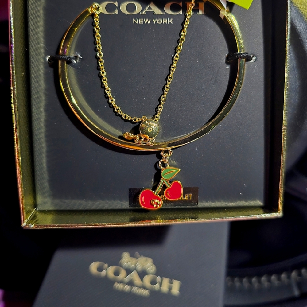 Coach Cherry adjustable bracelet